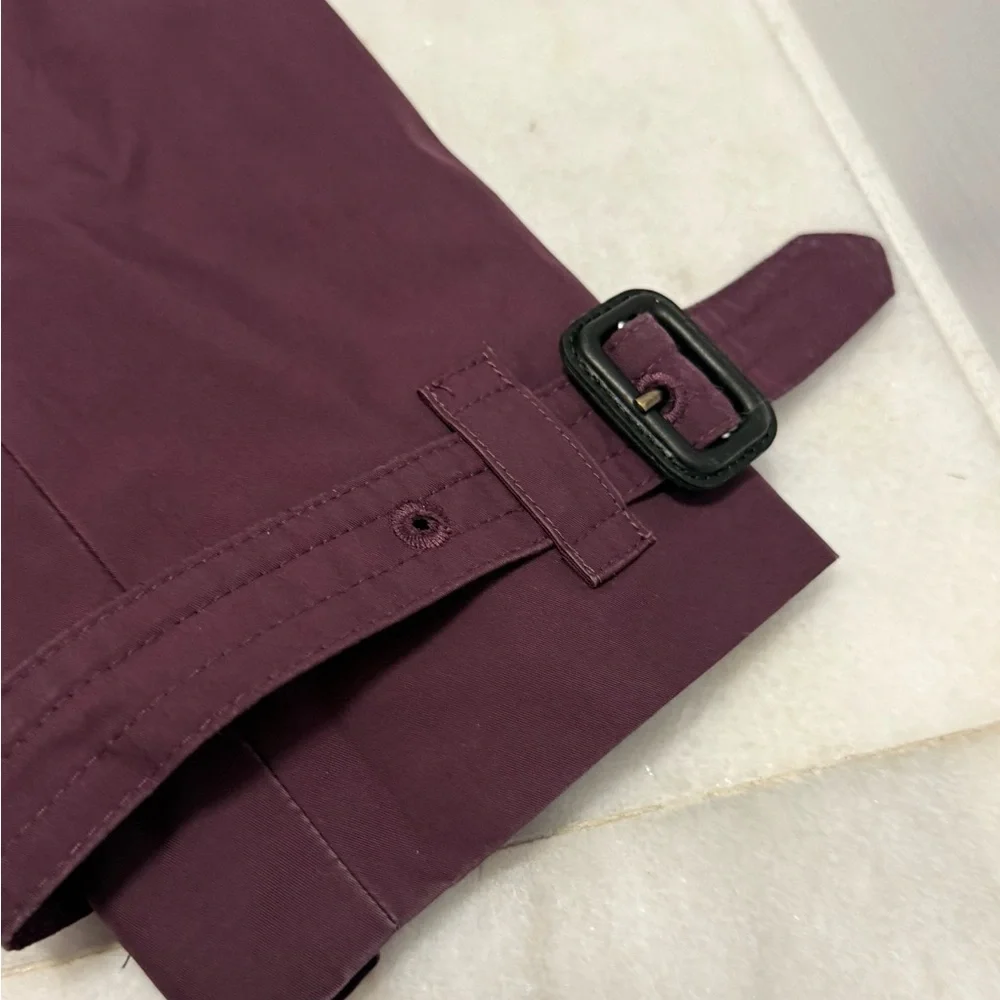 Deep Maroon Women's Burberry Trench Coat - Picture 9 of 15